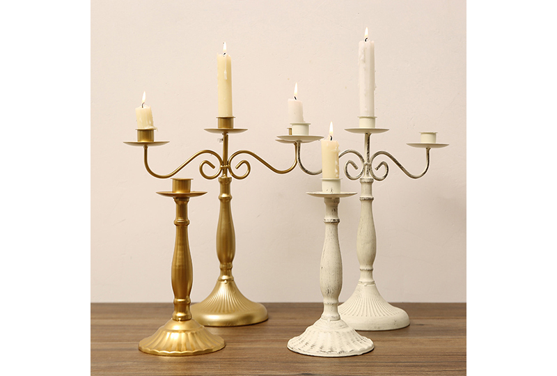 Ornate Multi-Arm Scrolled Metal Candle Holder