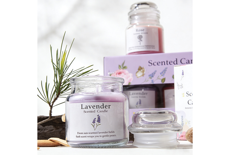 3-Scent Botanical Soy Candle Set — Rose, Lavender & Osmanthus